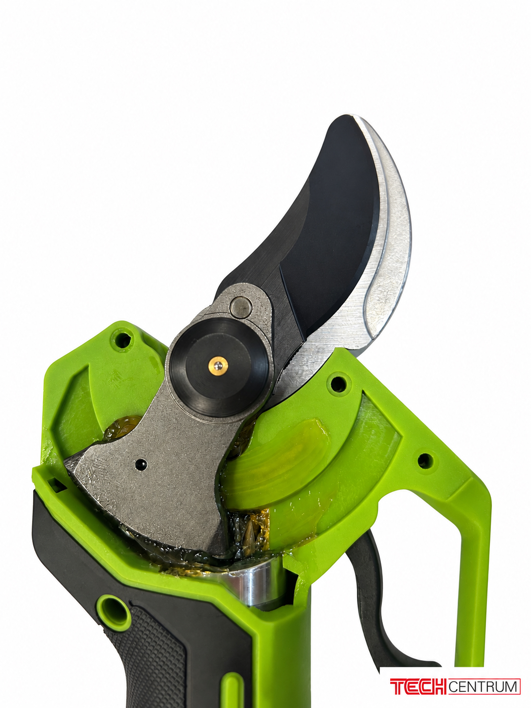 Detail nožů a střižného mechanismu aku nůžek Procraft ES32Li