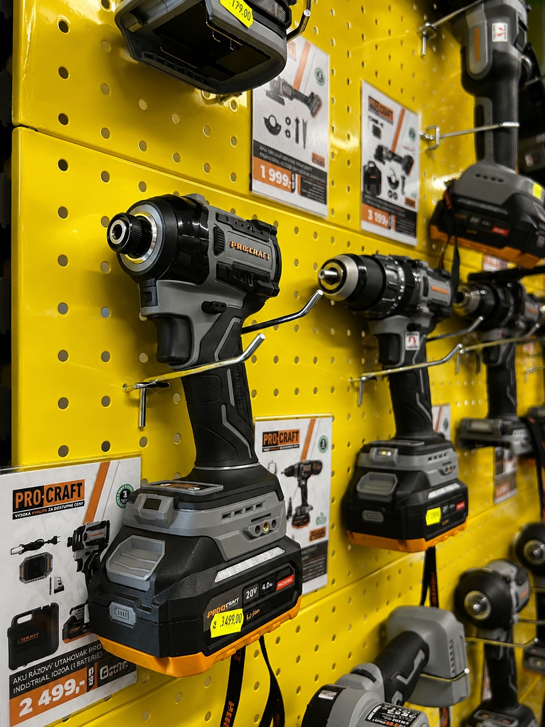 Procraft Industrial bezuhlíkové aku nářadí 20V