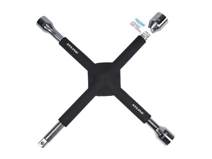 XTLINE Klíč křížový na kola pogumovaný | 1/2", hlavice 17, 19, 21 mm
