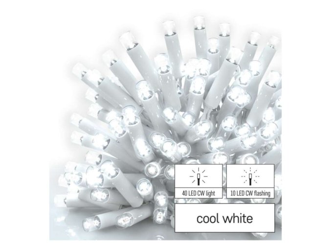 Profi LED spojovací řetěz blikající bílý – rampouchy, 3 m, venkovní, studená bílá