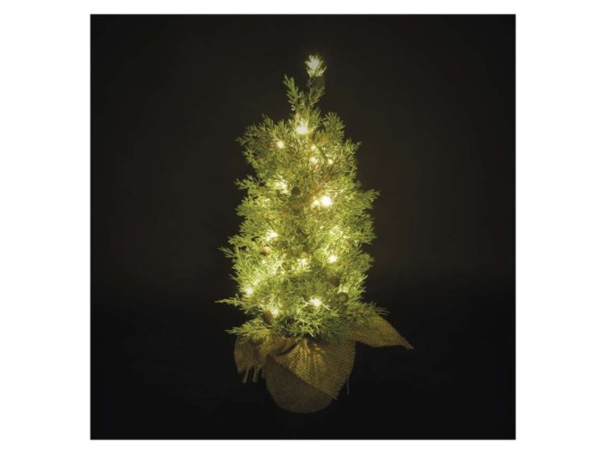 LED svítící stromek, 50 cm, venkovní i vnitřní, teplá bílá, časovač