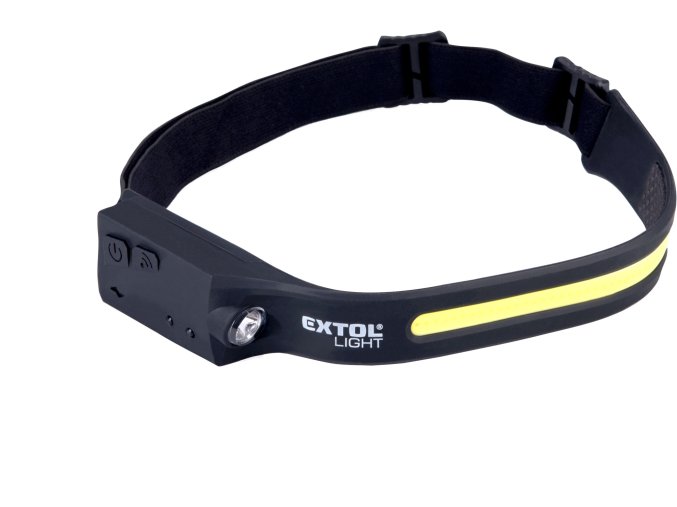 čelovka 350lm, USB nabíjení, s IR čidlem, COB, XPE LED