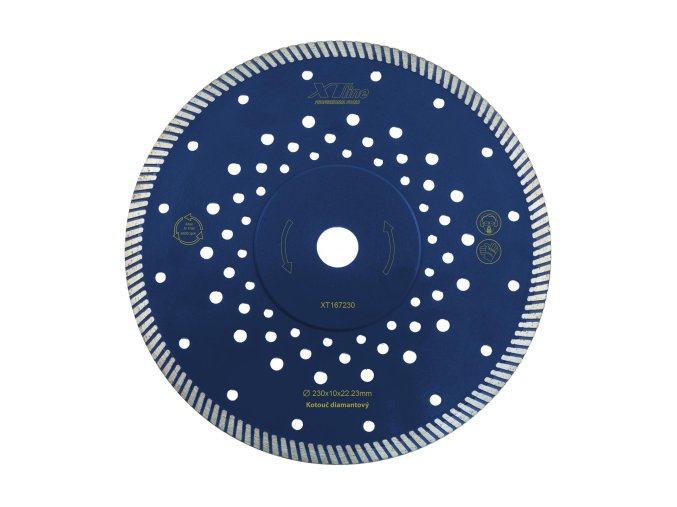 XTLINE Kotouč diamantový řezný TURBO Fast Cut | 115x2.0x10x22,2 mm