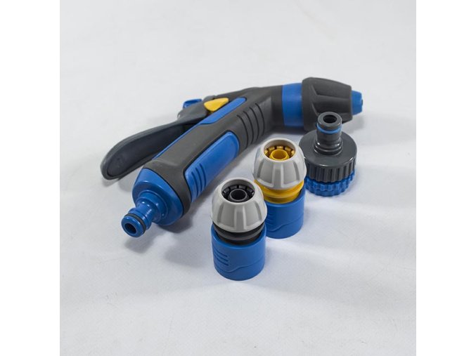AQUACRAFT Rozstřikovač pistolový Comfort + spojky 1/2" + adaptér 1/2"-3/4"