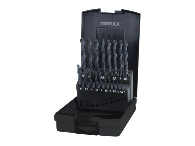 RUKO Sada vrtáků do kovu Terrax HSS-R 19 dílů | 1-10 mm, plastový box