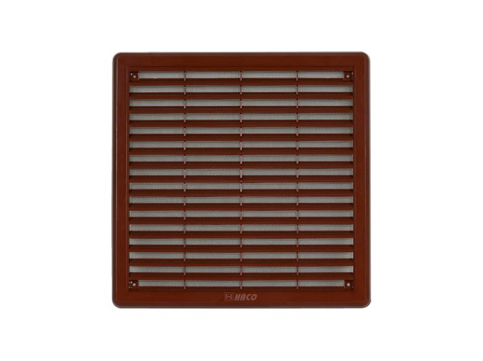 HACO Mřížka větrací hnědá se síťovinou - krytka | 250x250 mm