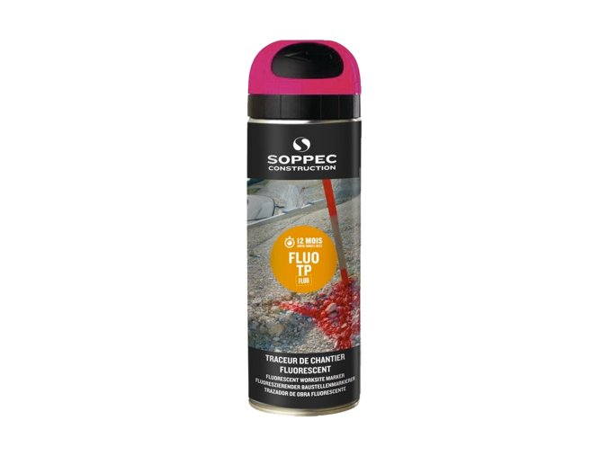 SOPPEC Značkovací sprej Soppec Fluo TP, 12M | růžový, 500 ml