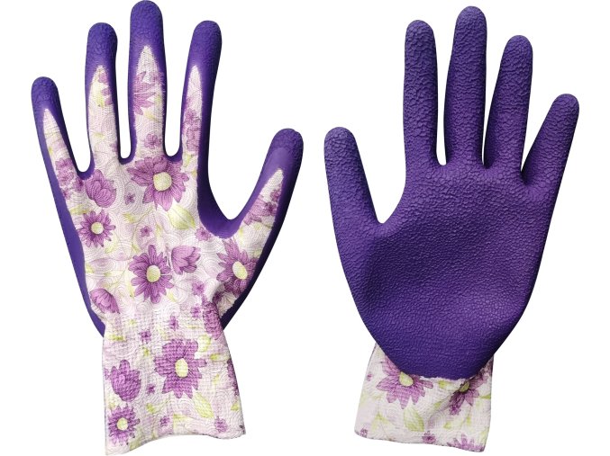 rukavice polyesterové, bezešvé, polomáčené v latexu, velikost 8', EXTOL LIGHT