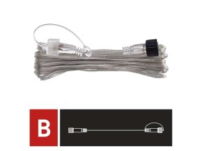 Prodlužovací kabel pro spojovací řetězy Standard transparentní, 10 m, venkovní i vnitřní