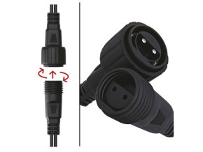 Prodlužovací kabel pro spojovací řetězy Profi černý, 10 m, venkovní i vnitřní