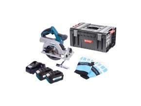 XTLINE Aku kotoučová pila bezuhlíková 18 V, 165 mm + 2 baterie 5.0 Ah + nabíječka 3.5 A + box