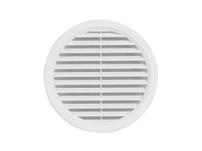 HACO Mřížka větrací bílá kruhová se síťovinou | 140 mm