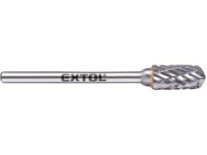 fréza karbidová, válcová s kulovým čelem, ⌀6x13mm, ⌀stopky 3mm, sek střední (double-cut)