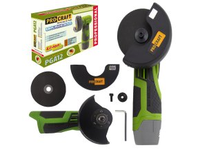 367 aku mini uhlova bruska procraft pga12 bez akumulatoru a nabijecky pga12