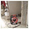 Venkovní prodlužovací kabel na bubnu 50 m / 4 zásuvky / černý / guma / 230 V / 1,5 mm2