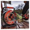 Venkovní prodlužovací kabel na bubnu 50 m / 4 zásuvky / černý / guma / 230 V / 1,5 mm2
