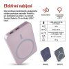 Powerbanka EMOS WI 522, 5 000 mAh, 20 W+Wireless, lososová