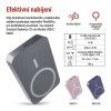 Powerbanka EMOS WI 1046, 10 000 mAh, 20 W+Wireless, šedá