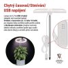 LED GROW pěstební lampa 8 W, časovač, stmívatelná, bílá