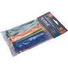 pásky stahovací barevné, 100x2,5mm, 100ks, (4x25ks), 4 barvy, nylon PA66