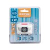 čelovka 40lm, 1W + 2 červené LED, ABS plast