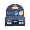 čepice s čelovkou 4x45lm, USB nabíjení, modrá/černá, univerzální velikost, 100% acryl