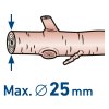 nůžky zahradnické aku, BRUSHLESS, 20V Li-ion, bez baterie a nabíječky