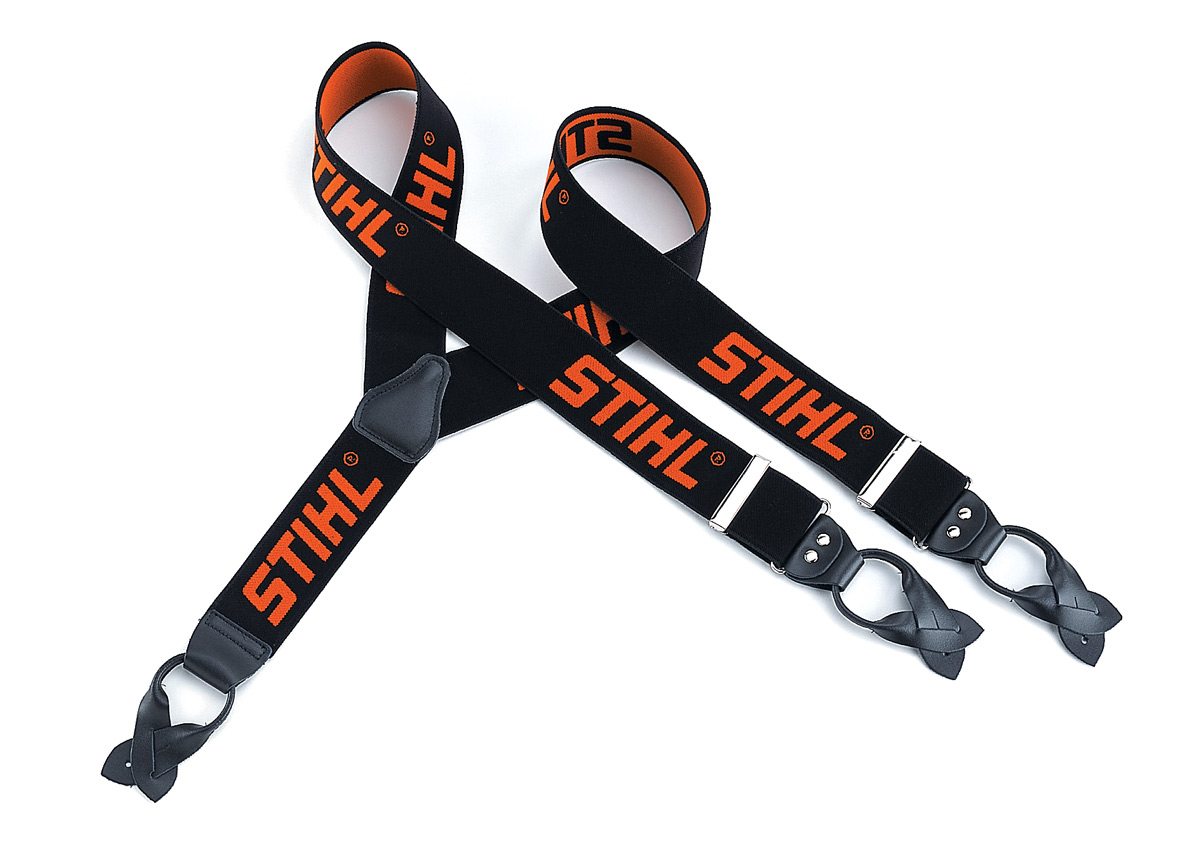 STIHL Traky čierne - 110 cm, gombiky