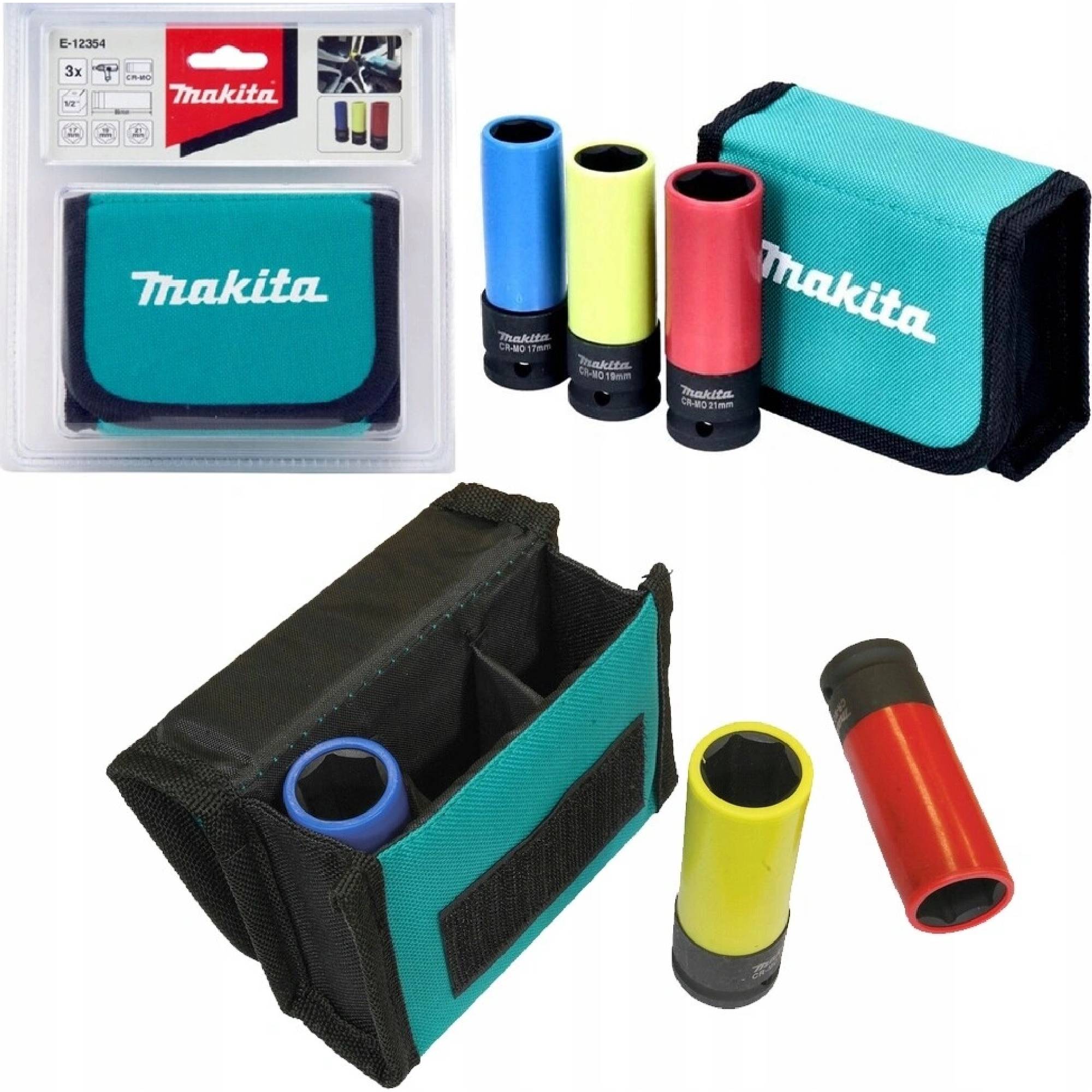 Makita Sadanástrčných kľúčov pre rázové uťahováky 1/2“ 3-dielna