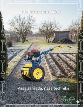 Chcete spoľahlivý malotraktor, ktorý zvládne všetky záhradné práce od orania po prevoz nákladu? MALOTRAKTOR AGZAT PROFI...