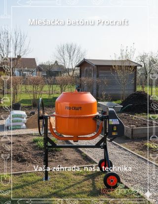 Potrebujete spoľahlivú miešačku, ktorá zvládne veľké dávky bez starostí? 180L MIEŠAČKA BETÓNU PROCRAFT PCM180 | PCM180...