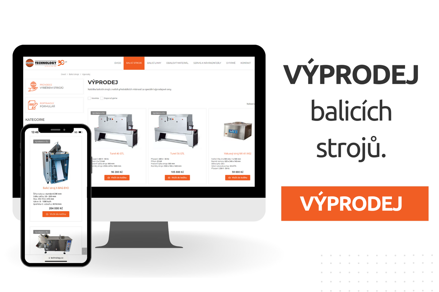Výprodej balicích strojů