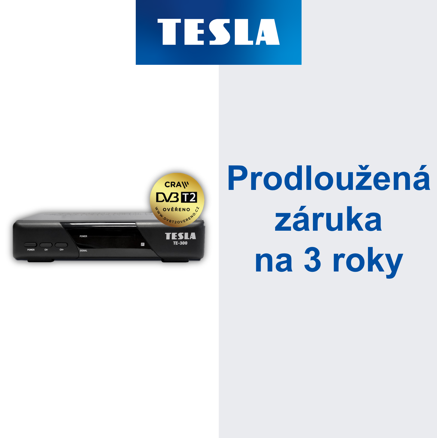 Set-top box TESLA TE-300 - 3 roky záruka + nová funkce HDMI-CEC