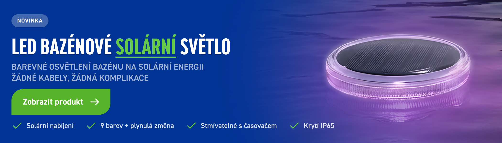 LED bazénové světlo
