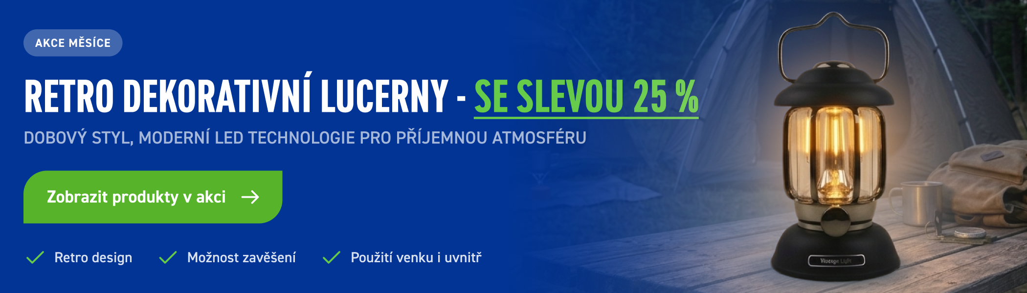 Retro lucerny se slevou 25 %