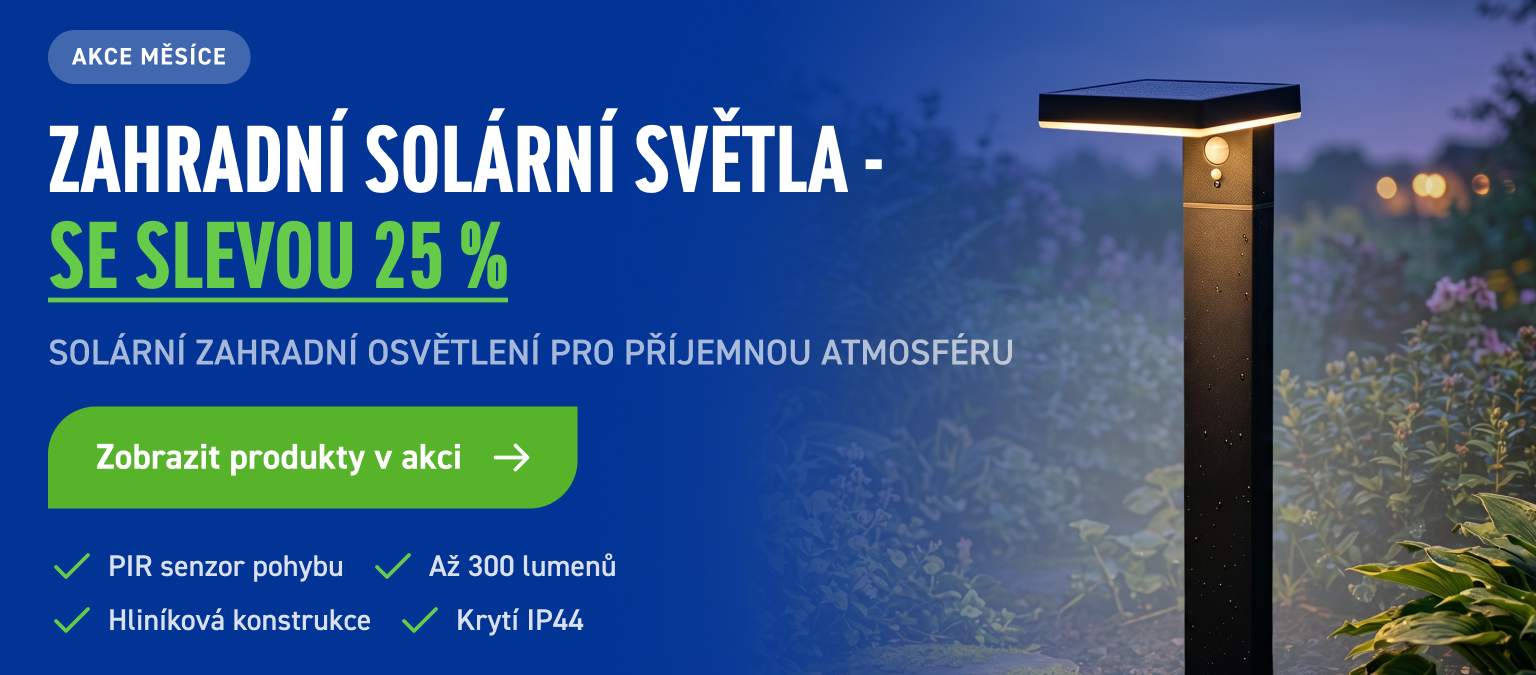 Zahradní solární světla se slevou 25 %