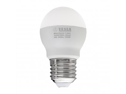 1923 5 tesla led zarovka miniglobe bulb e27 8w 230v 900lm 25 000h 3000k tepla bila 220st