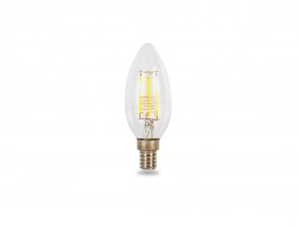 2808 5 tesla led zarovka filament retro svicka e14 4 2w 230v 570lm 25 000h 4000k denni bila 360stci