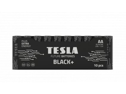 TESLA BLACK+ AA shrink 10 transparent