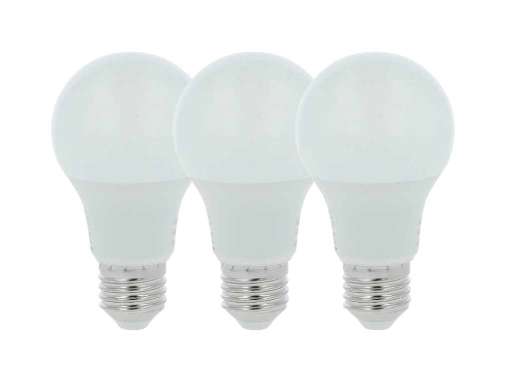 LED žárovka BULB E27, 9W, 230V, 1055lm, 25 000h, 3000K teplá bílá, 220st 3ks v balení