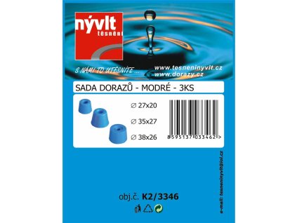 K2/3346   SADA všech rozměrů zarážek  modrá 3ks