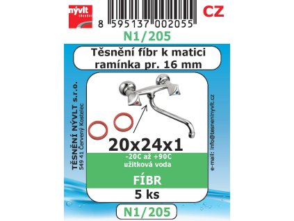N1/205   SADA 20x24x1  ramínka  T401 1/2"  06  fíbr 5ks