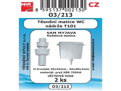 O3/213   SADA těs.pod montážní matici splach.WC T101 2ks