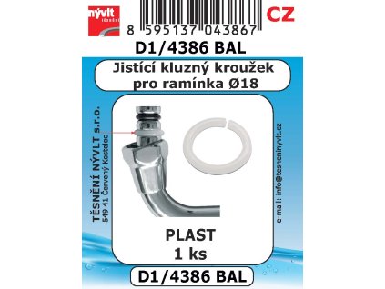 D1/4386BAL  Sada kroužek plast k ramínku pr.18 1ks