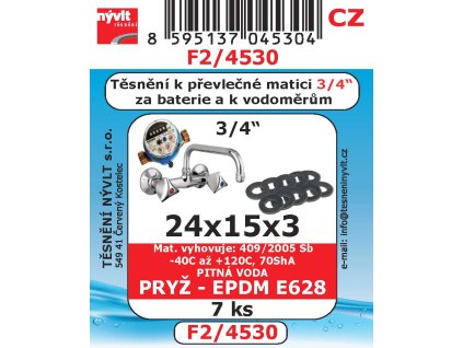 F2/4530  SADA 3/4  24x15x3 do převl. mat.  EPDM E628 5ks