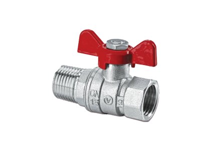 V/4631 Kohout kulový přímý s motýlkem MZ 3/4 VALVEX ONYX