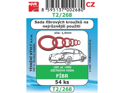 T2/268   SADA těs. na nejrůz. použití pro kutily  fíbr auto 54ks