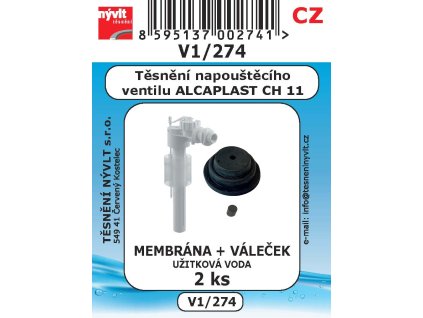 V1/274   SADA těsnění napouštěcího ventilu CH11 2ks ALCAPLAST