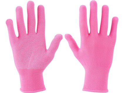 RZ/4522 Rukavice zahradní polyester růžové velikost 7"