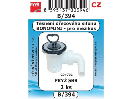 B/394   SADA těsnění sifonů BONOMINI pro mezikus myčky